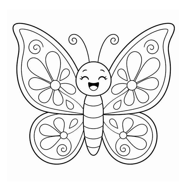 Fröhlicher Schmetterling